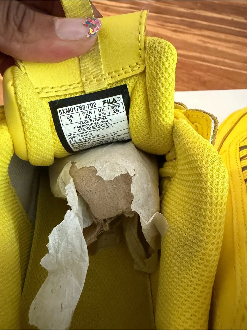 Fila Yellow Platform Lace-Up Sneakers